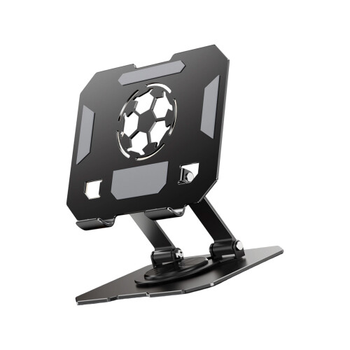 Portable Carbon Steel Tablets Holder With Double Axises-Black