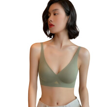 Women Deep V Bra Lightweight Stretchable-tea green XL