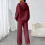 Women's two-piece tracksuit set: oversized hoodie-Black L 4