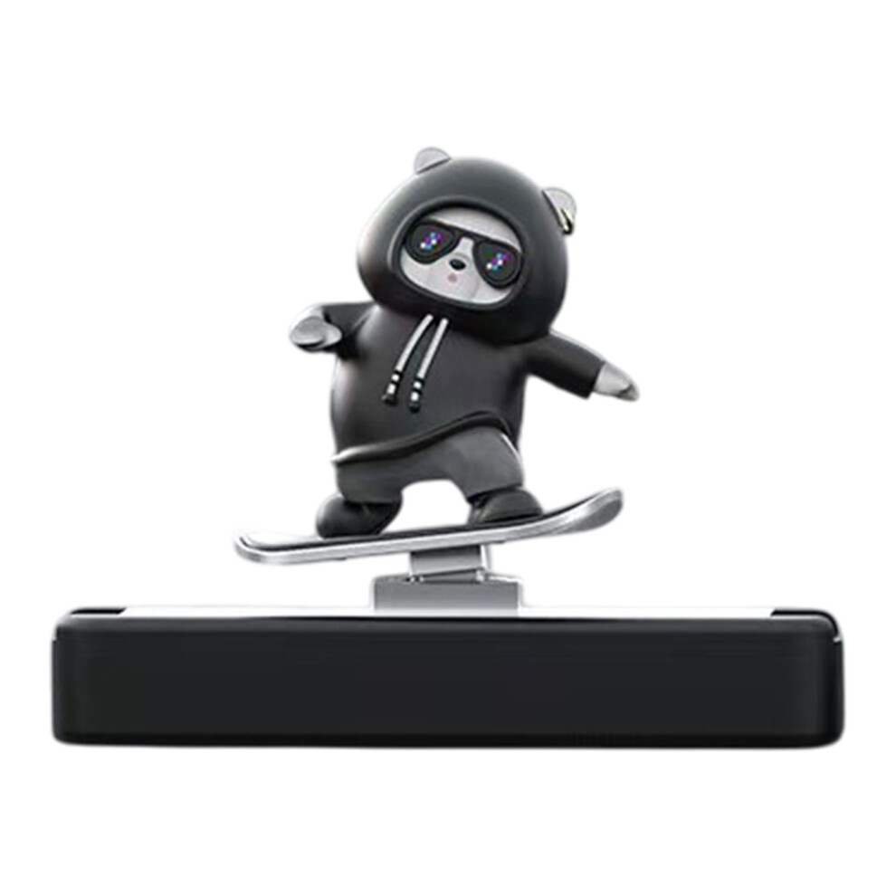 (black) Center Console Car Ornament Skateboard Bear For Playful Look Using-image-OPC-PMQZPH8-NEW