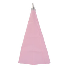 6pcs Pink Stainless Steel Pastry Bag & Nozzle Set, 30cm