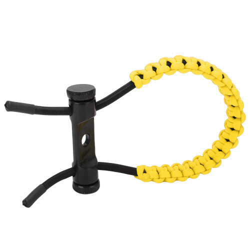 Adjustable Yellow Nylon Compound Bow Wrist Sling for Training and Exercise