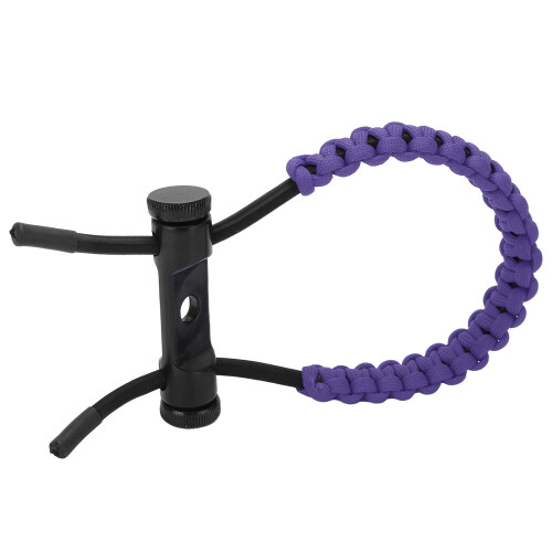 Compound Bow Wrist Strap in Purple - Braided Cord Adjustable for Training