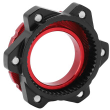 MEIJUN Aluminium-Centerlock-Adapter für 6-Schrauben-Feststellbefestigung für Thru-Achsen-Nabe, Rot