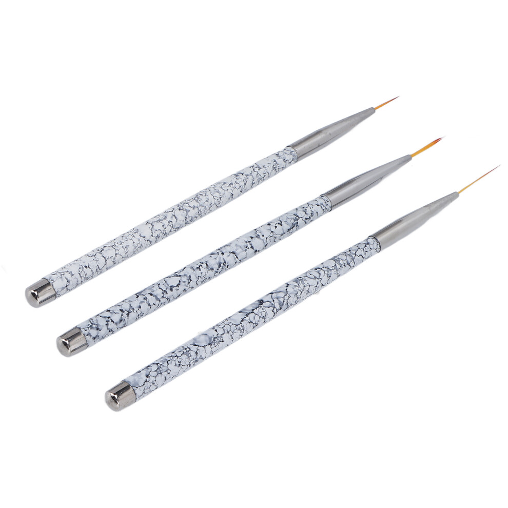 3pcs Nail Art Liner Brush Set â Manicure Tools, 11mm-20mm Sizes