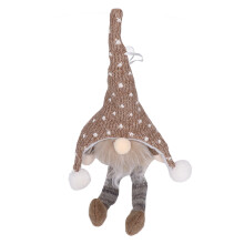 Brown LED Christmas Gnome Ornament with Lights for Home Tree Decor YV0036705