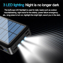 100000mAh Tragbares Solar-Stromversorgungspad Wireless Charger Wasserfest 162*82*32mm