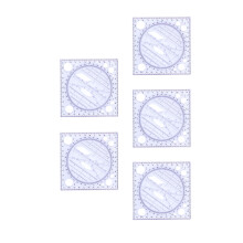 5 Stück Transparente Flexible Lineale mit 360 Drehbarer Geodreieck für Schule & Büro