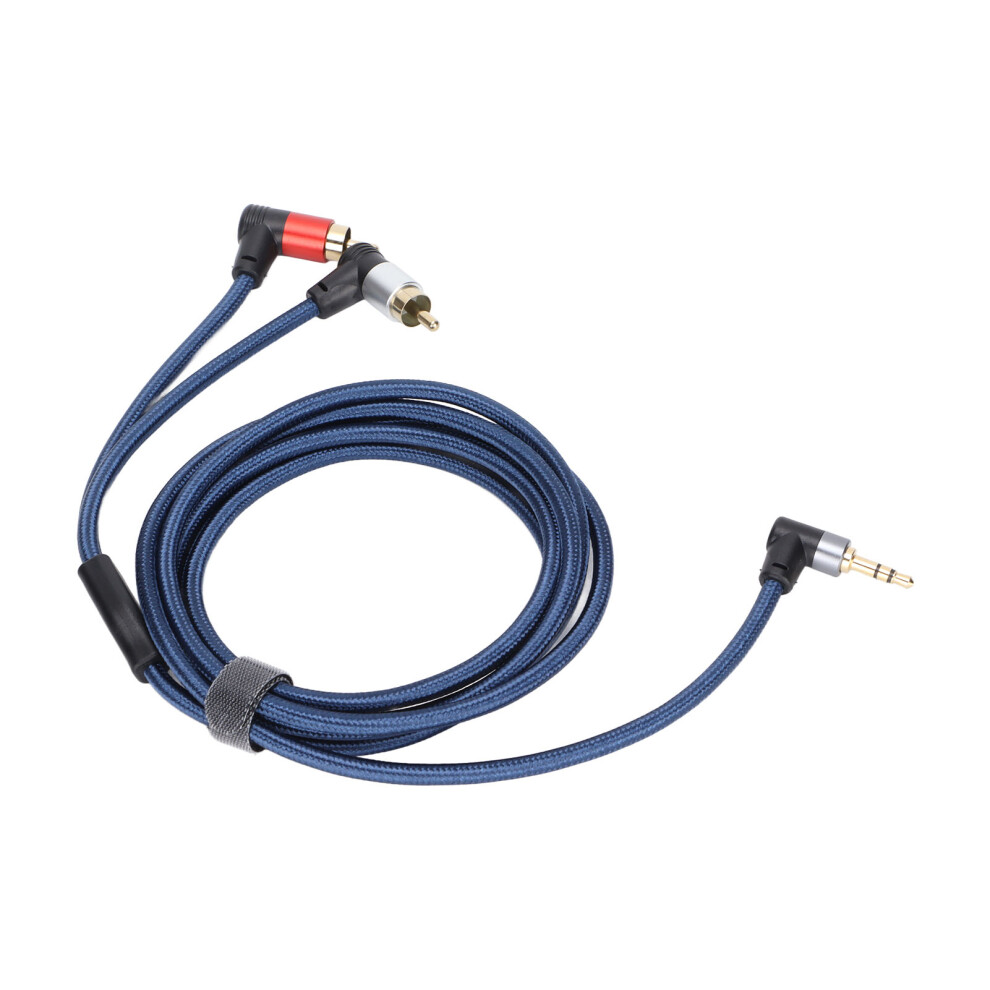 2M Nylon Stereo Audio Cable, 3.5Mm Male To 2Rca Male, Blue 3131357929069