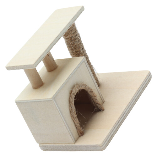 1:12 Cornice per gatto in betulla Cap:1 Dimensioni: 6,545,3 cm 2