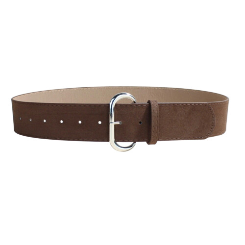 Adjustable Wide Waist Belt With Secure Buckles Soft-Coffee