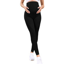 Breathable Over The Belly Maternity Trousers For Daily-Black S