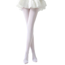 Womens Girls Stretchy Dance Tights Comfort Colorful-White S