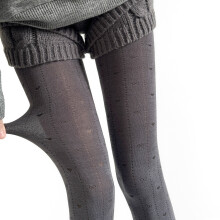 Women's Tights Opaque Footed Tights Soft Stretchable-Dark Grey