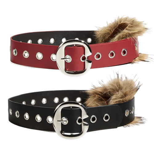 Plush Leather Comfortable Waist Belt Unique Styles-Black 1
