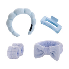 Breathable Hairband Set For Women Girl Elastic Sweat-Sky Blue