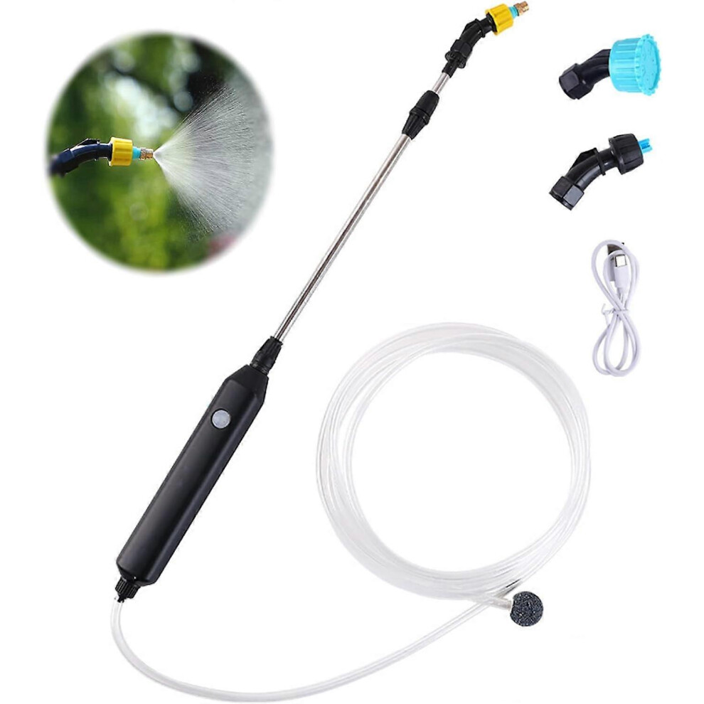 Kikidex (As Show, One Size) Electric Garden Sprayer With 3 Nozzles And 3M Hose, Usb Rechargeable, For Plant Protection, Weeding And Car Washing (3.7V)