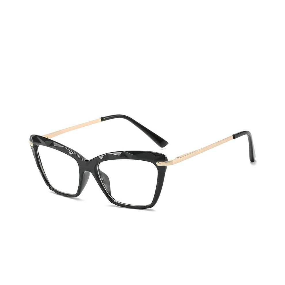Blue/Light/Black Blocking Anti Eye Strain Computer Readers Cat-Eye Oversized Reading Glasses +3.50 Diopter Women