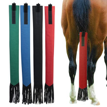 Horse Tail Bag 4 Pack Adjustable Tail Wraps With Fringe Horsetail Protector Guard Equestrian Accessories 22.44 X 3.15 Inch