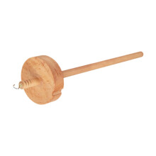 Drop Spindle Top Whorl Wooden 32.5 cm, Crafting Supply for Pom Poms, DIY Beginners Felting