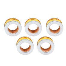5-teiliger Luftkompressor-Filter-Silencer-Muffler-Set, Aluminiumfaser, 65 mm
