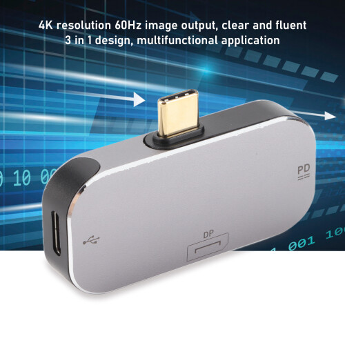 Multifunktionale 3-in-1 Type-C-Dockingstation 4K 60Hz Silber 2