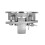 Pull Hatch acciaio inox 316 Ø61mm, spessore 12-17mm, Argento 4