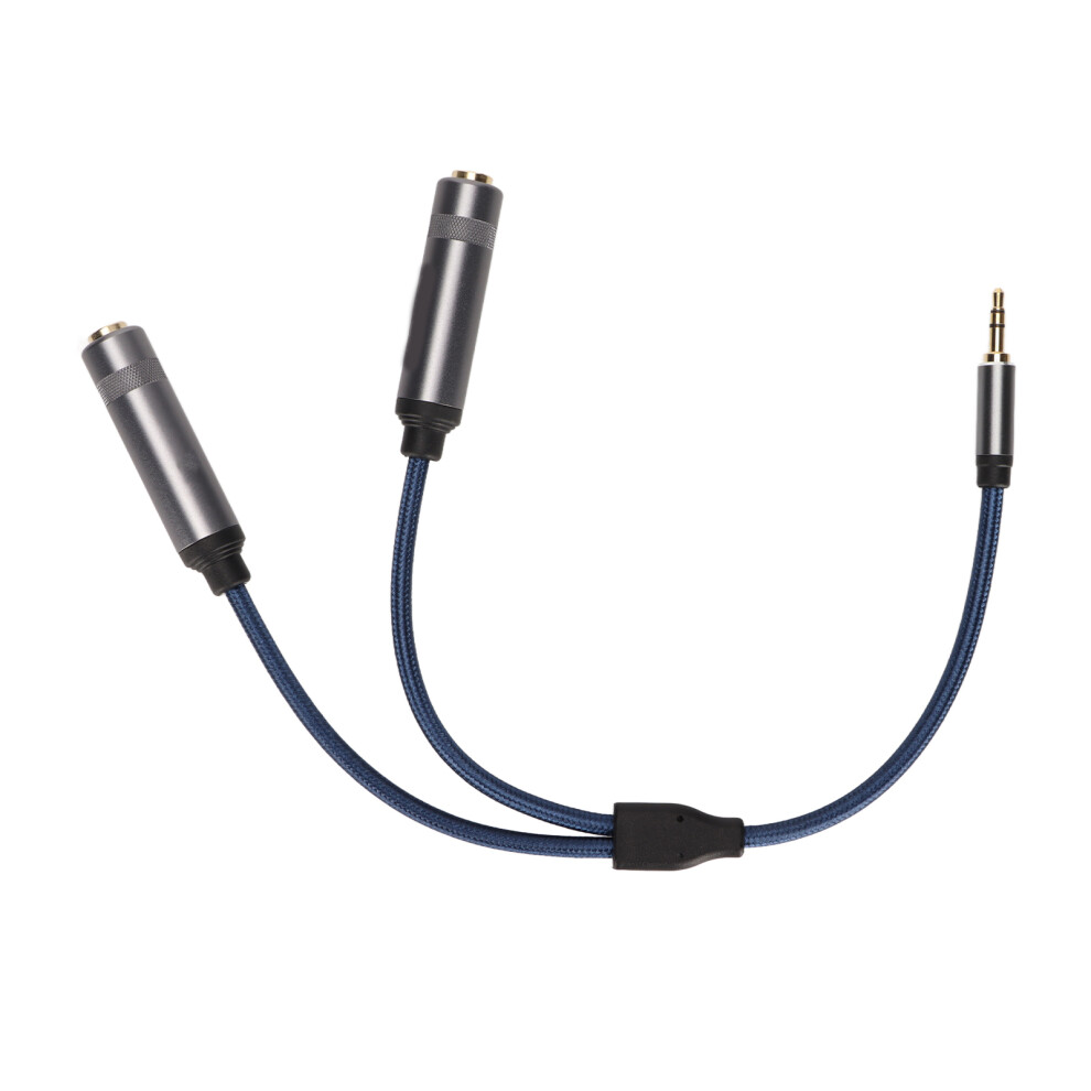 3.5Mm To 2 X 6.35Mm Stereo Trs To Ts Y Splitter Cable 0.3M Blue 8421357937047