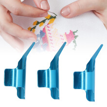 3Pcs Aluminum Alloy Finger Protection Thimble Tapered Shape for DIY Sewing