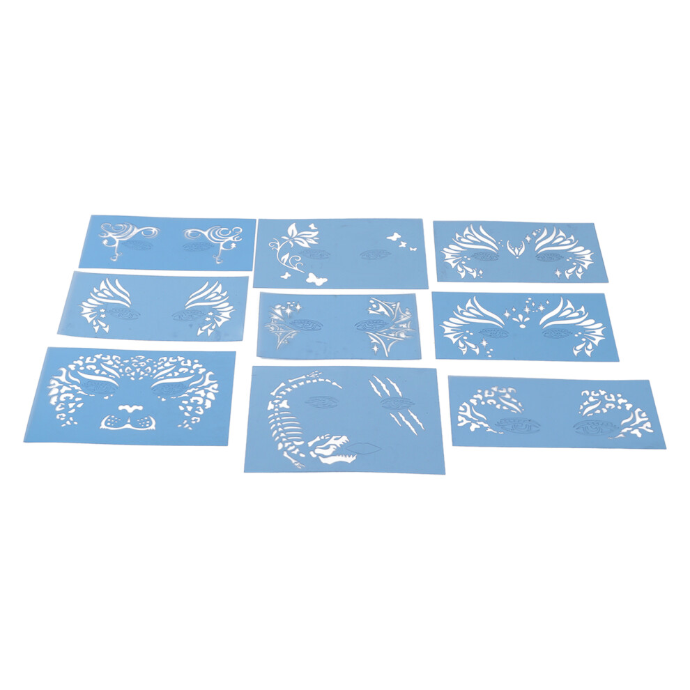 Reusable Face Painting Stencils 9pcs Set Washable Templates for Holiday Fun