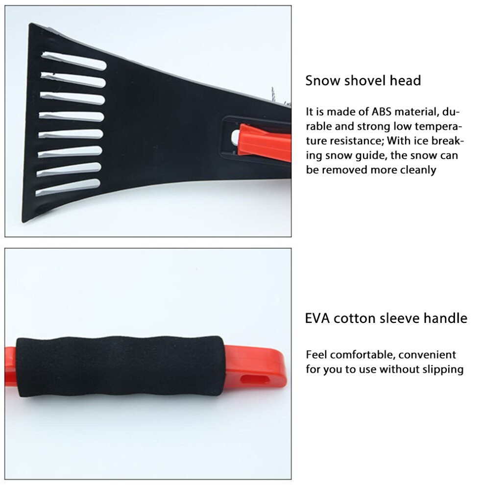 2-in-1 Snow Brush with Squeegee & Ice Scraper, 55cm, Blue/Red