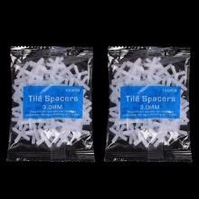 Tile Levelling Clips Cross Spacer System 200-Piece White PE 1/1.5/2/2.5/3mm For Floor Wall Tile Alignment