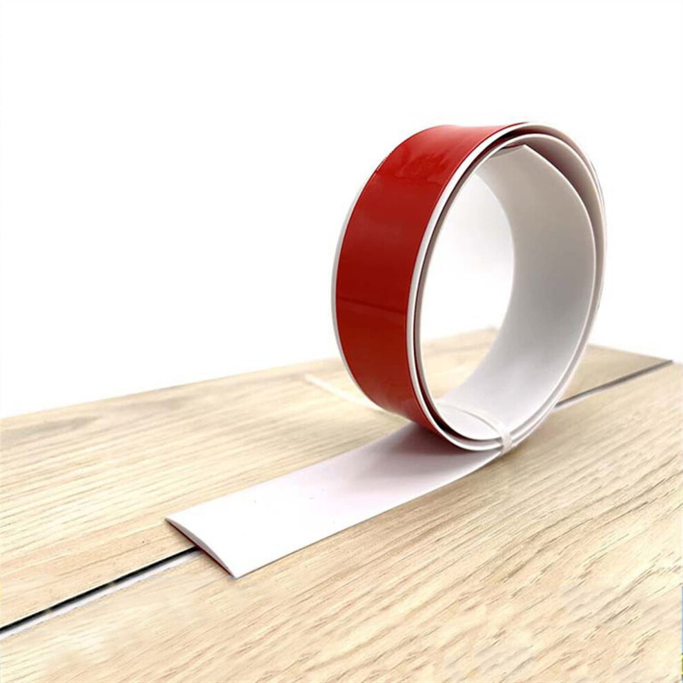 Self Adhesive Floor Transition Strip 5Cm White Laminate Vinyl Flat Divider For Laminate And Vinyl Floors 5M X 5Cm 9339159991930
