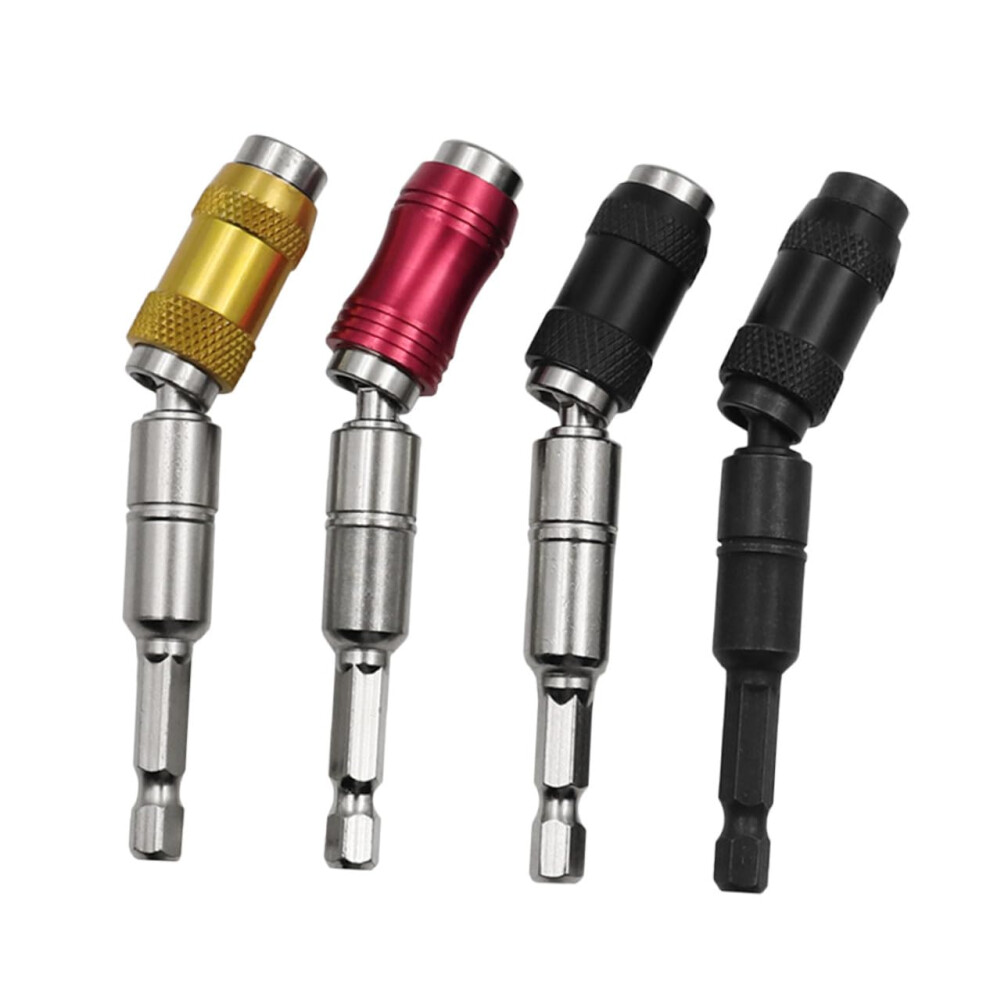 Magnetic Pivoting Screwdriver Bit Holders 4-Piece Quick Release Hex Shank Extenders For Tight Corners Impact Drill Driver Extensions 9354506686550