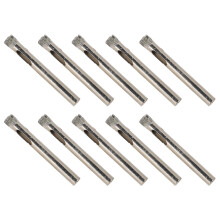 10 pièces 6 mm/0,24 po Mèche d'ouverture de trou, HSS, tige ronde