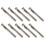 Punta apriforo 10 pezzi 6 mm HSS codolo rotondo argento 1