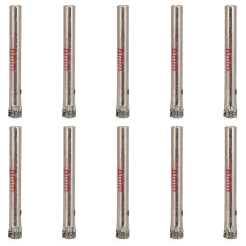 Punta apriforo 10 pezzi 6 mm HSS codolo rotondo argento 1