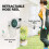 Outsunny Outsunny Retractable Hose Reel Wall Mounted with Lock, Grey 4