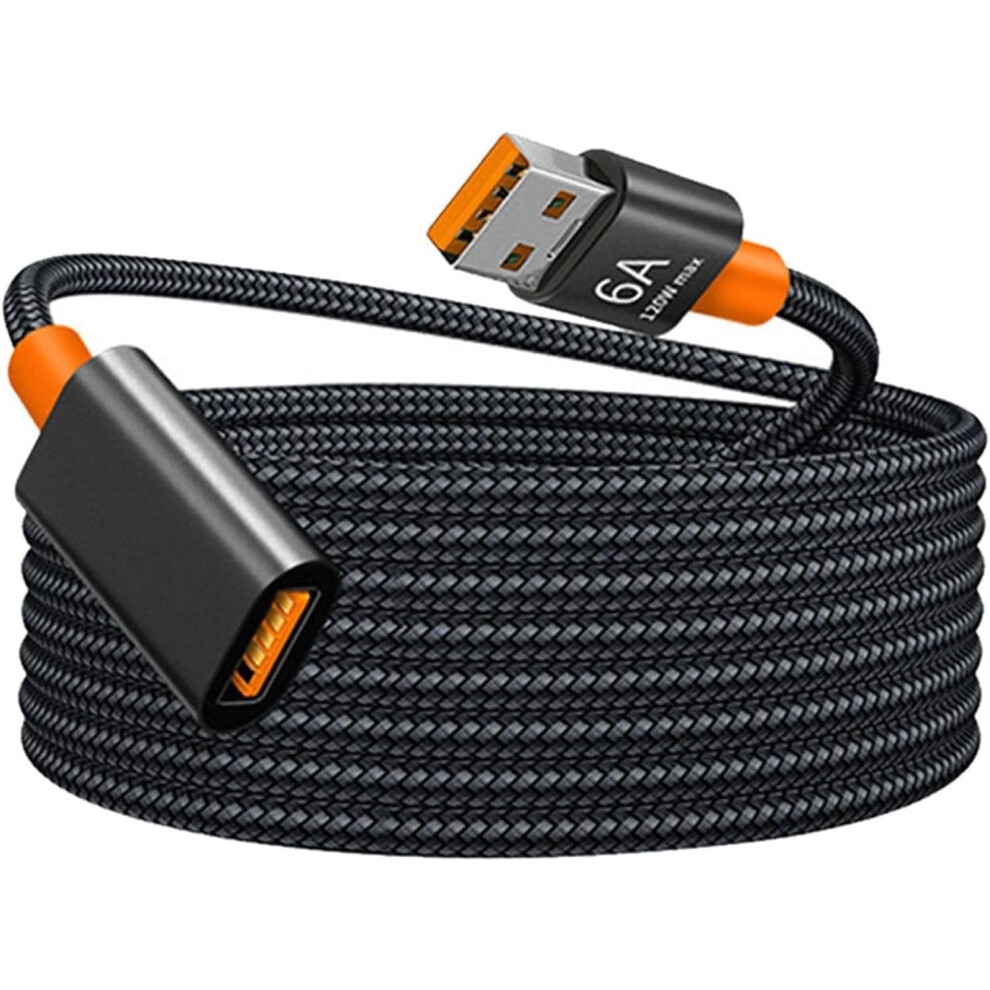 1.5M 6A Usb 3.0 Extension Cable, Male To Female, High-Speed Data Transfer, Nylon Braided, Compatible With Computer 9354506687144