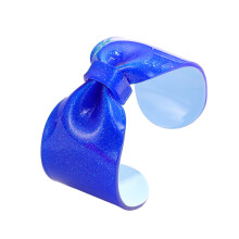 Artistic Oversized Bowknot Resin Bracelet Modern Wrist-Blue