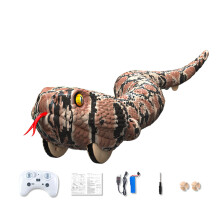 Flexible Jointed Rattlesnake Model Toy with Wireless-Brown
