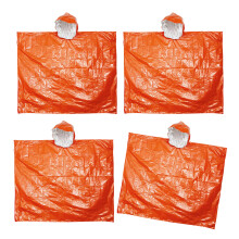 4 Pieces Practical Rain Protection Wear High Density-Orange