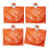 4 Pieces Practical Rain Protection Wear High Density-Orange 1