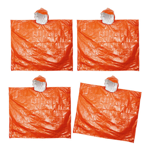 4 Pieces Practical Rain Protection Wear High Density-Orange
