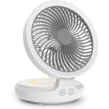 (As show, One size) USB Fan, Table Fan with 4000mAh Battery, 4 Speed Quiet Fan, Table Fan with 120 Oscillation, Portable Fan for Office