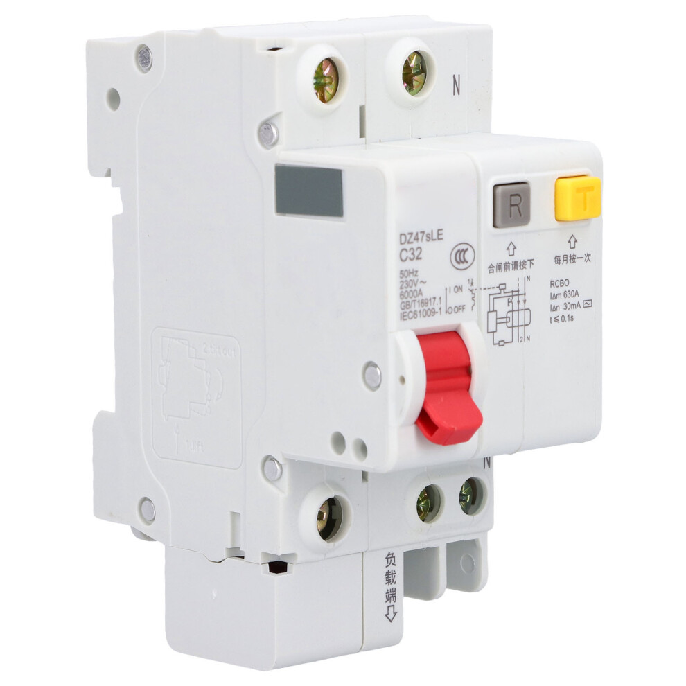 Miniature Circuit Breaker Residual Current Isolator 230V 32A Dz47sle 9421357945782