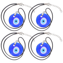 4St Oog Kettingen Met Glazen Hanger Waxkoord Dames Sierlijk
