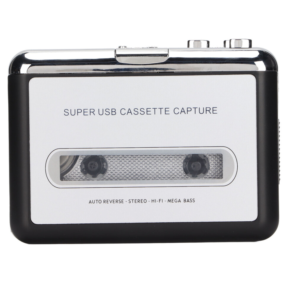 Usb Cassette Player Converter To Mp3 With 3.5Mm Audio Jack & Earphones Silver 4981357947162