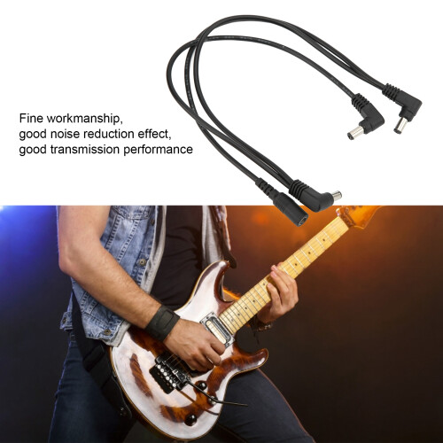 Gitarrenkabel 1 zu 3 Effekt Stromversorgung Splitteradapter Schwarz 2
