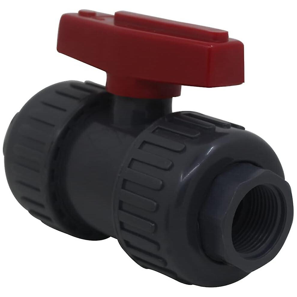 Kikidex (As Show, One Size) Oemclima Pvc Ball Valve Thread Double Union Ball Valve Ball Valve For Swimming Pool Threaded Tube Valve
